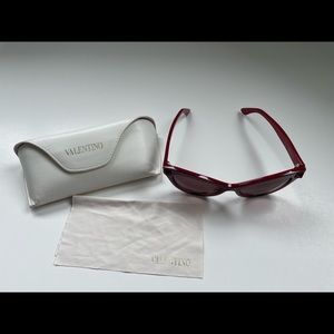 Valentino Red V657S Rockstud Cat Eye Sunglasses